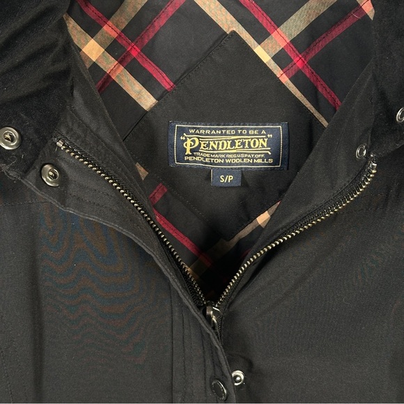 Pendleton Down Parka Black Small Warm Hooded Winter Coat - Picture 4 of 16